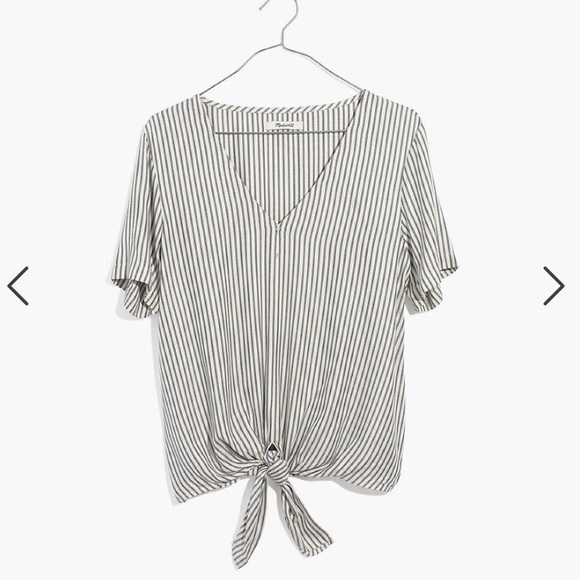 Madewell Novel Tie Front Top - Picture 5 of 7